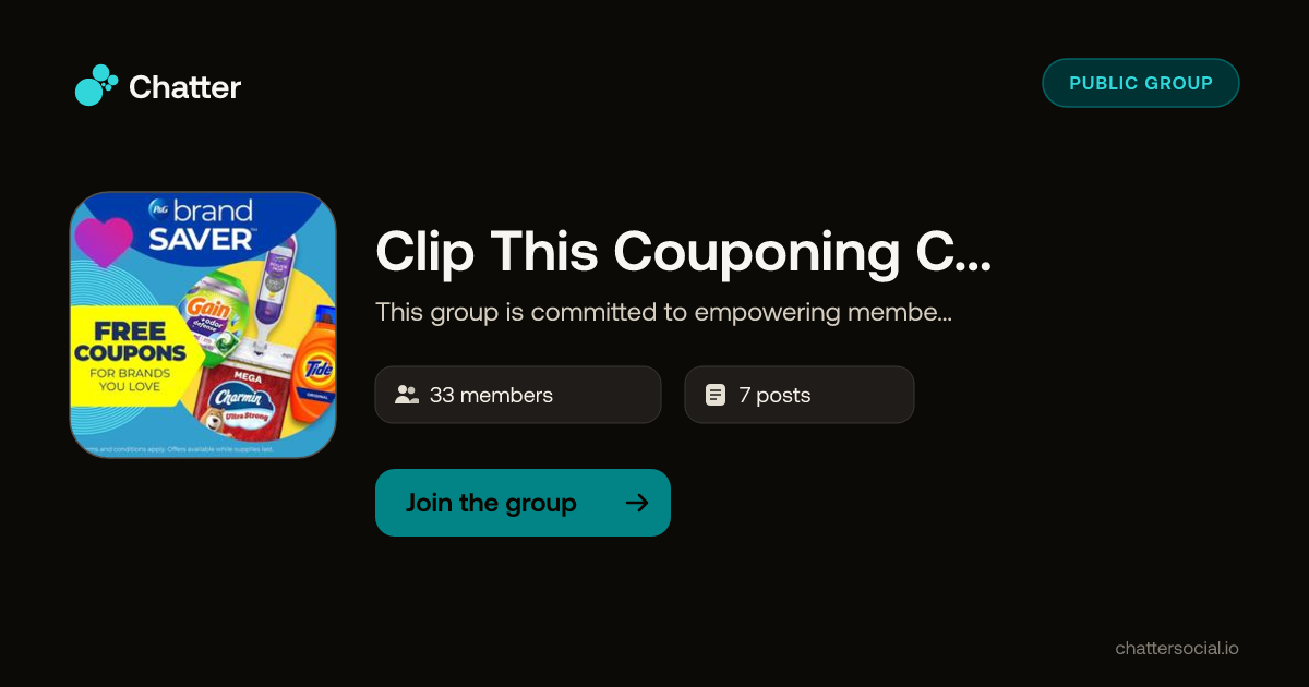 Clip This Couponing Club on Chatter
