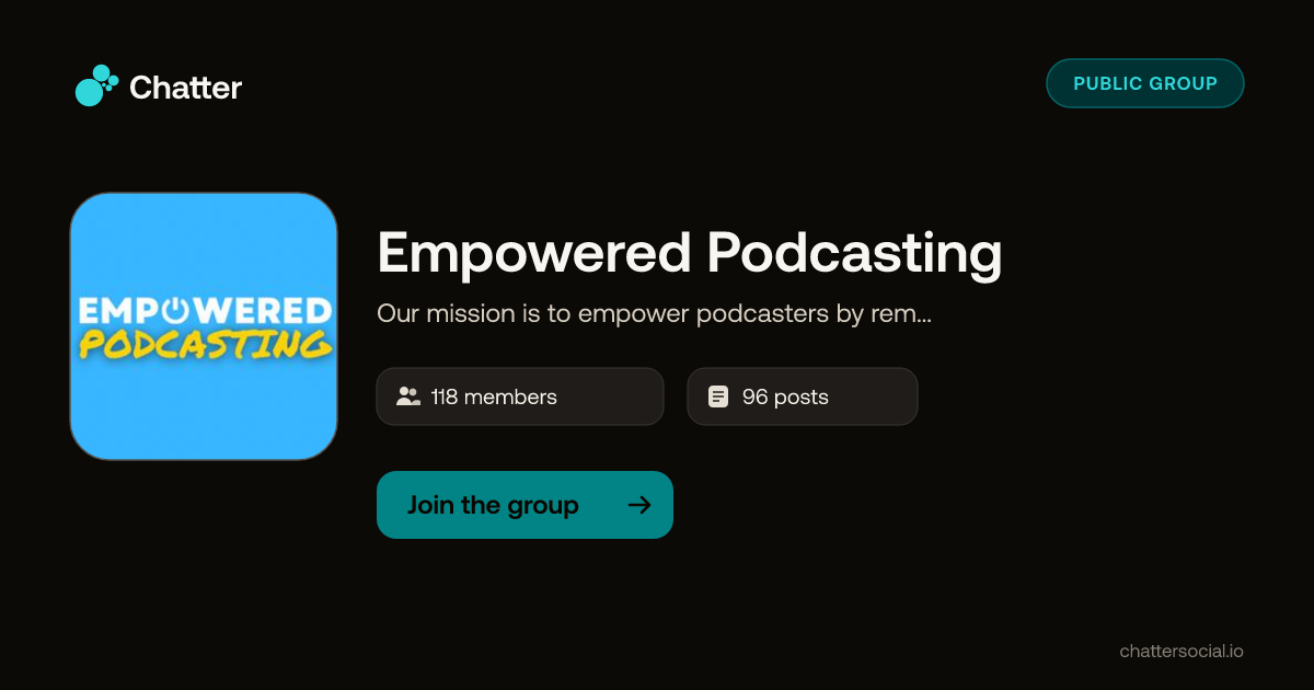 Empowered Podcasting on Chatter