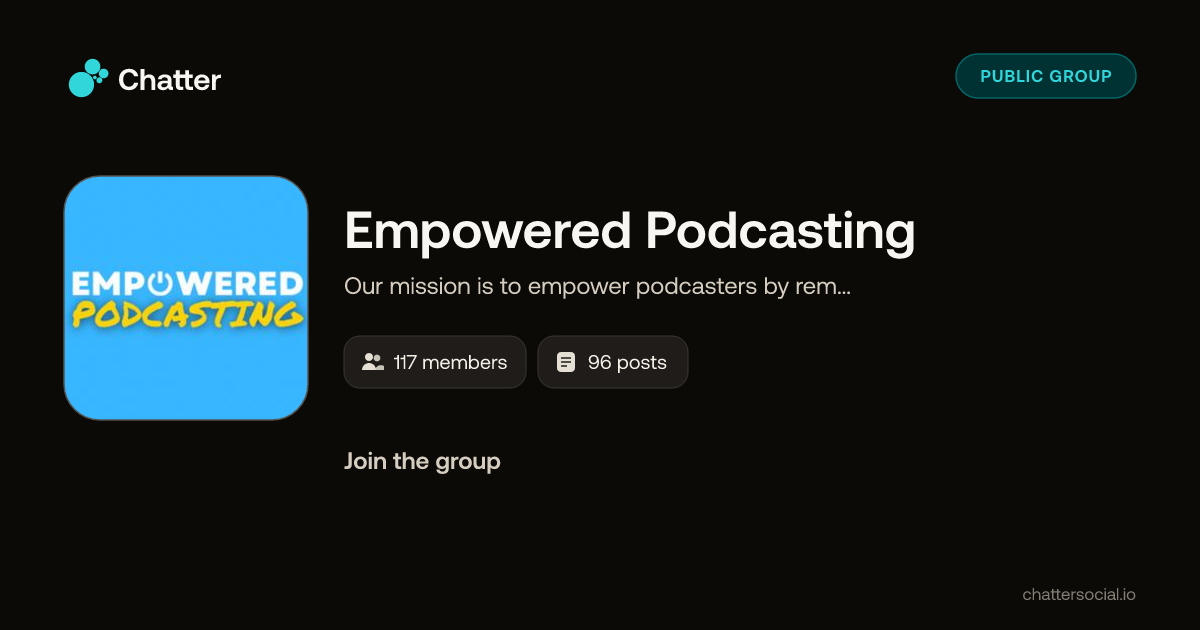 Empowered Podcasting on Chatter