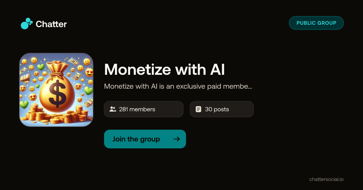 Monetize with AI on Chatter
