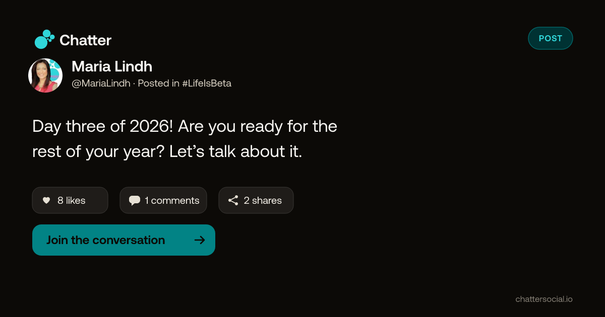 Maria Lindh on Chatter