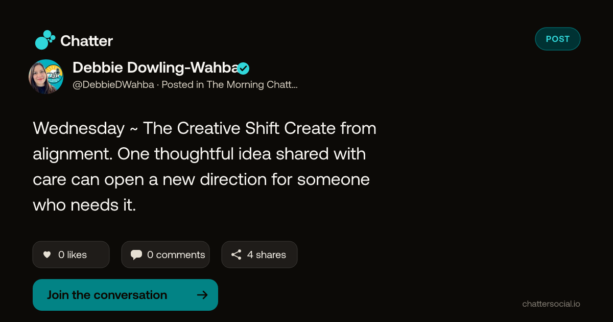 Debbie Dowling-Wahba on Chatter