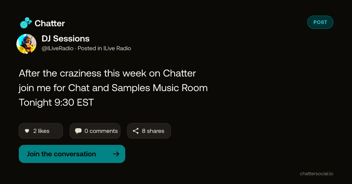 DJ Sessions on Chatter