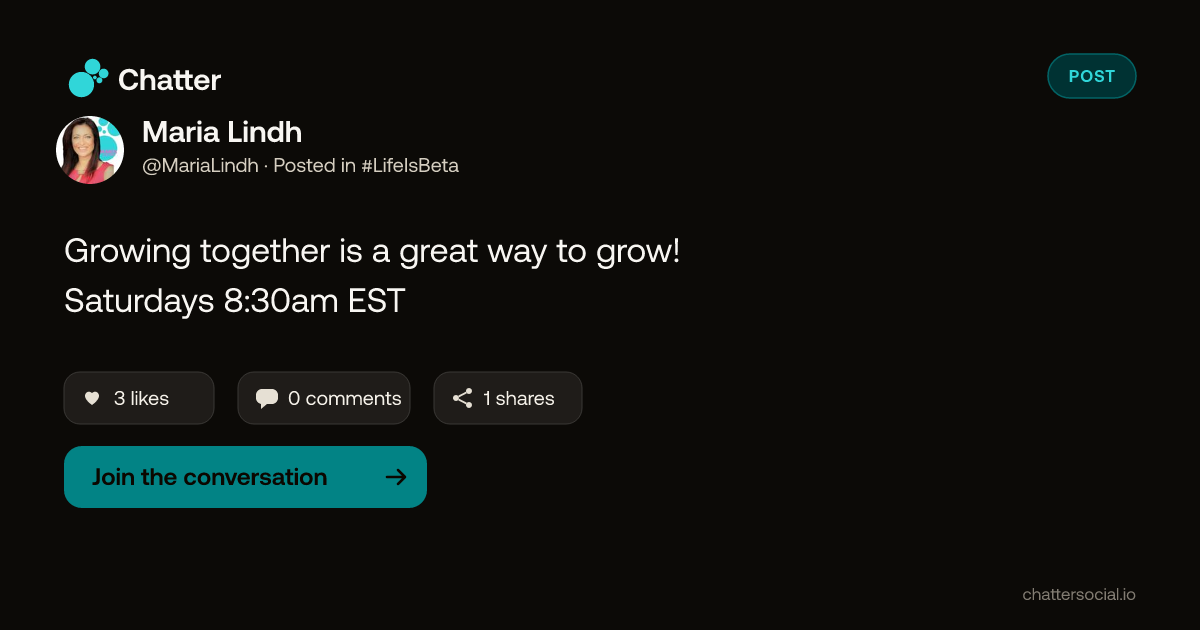 Maria Lindh on Chatter