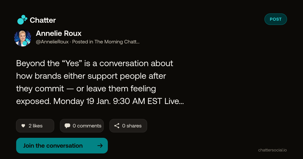 Annelie Roux on Chatter