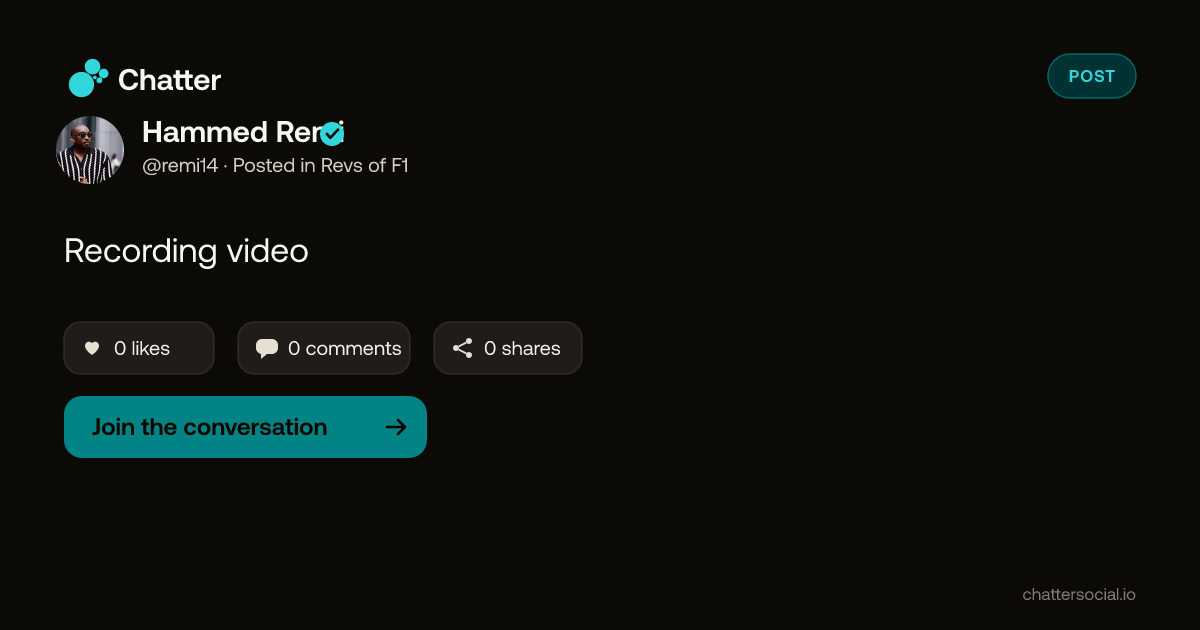 Hammed Remi on Chatter