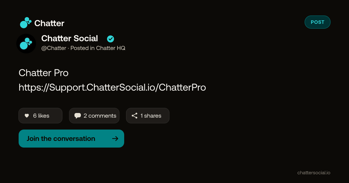 Chatter Social on Chatter