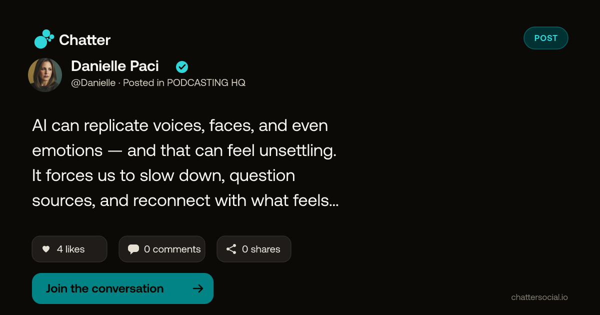 Danielle Paci on Chatter
