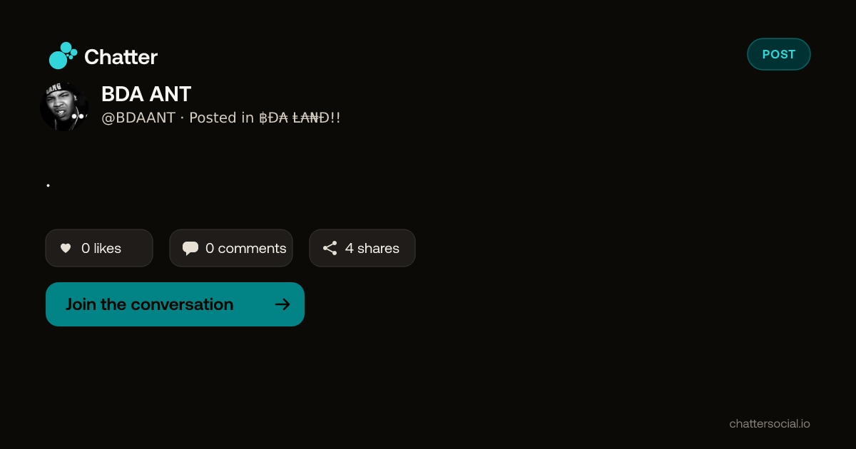 BDA ANT on Chatter