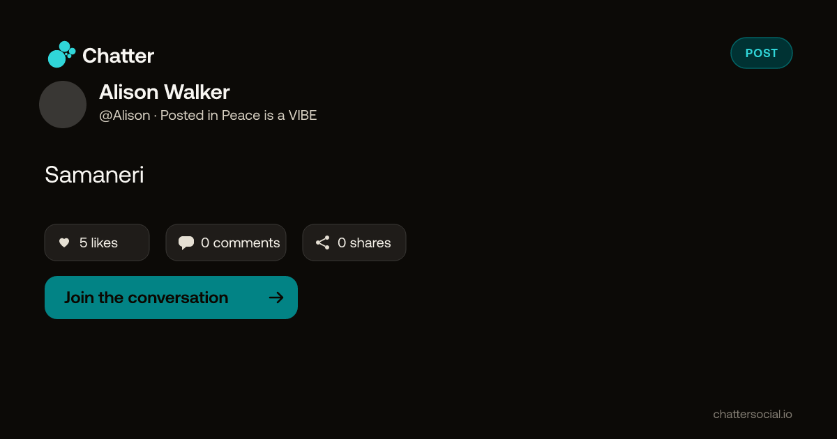 Alison Walker on Chatter