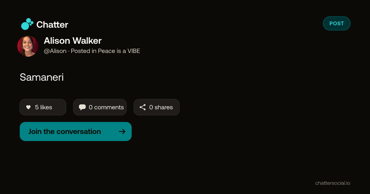 Alison Walker on Chatter