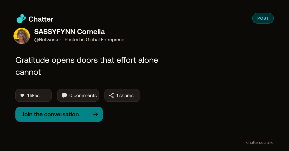 SASSYFYNN Cornelia on Chatter