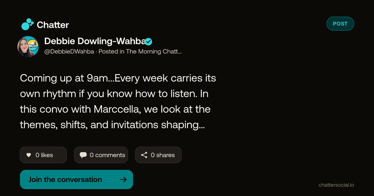 Debbie Dowling-Wahba on Chatter
