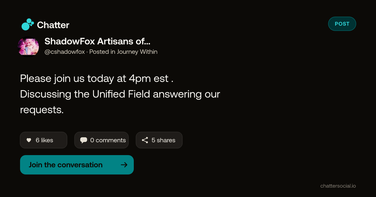 ShadowFox Artisans of the Spirit on Chatter