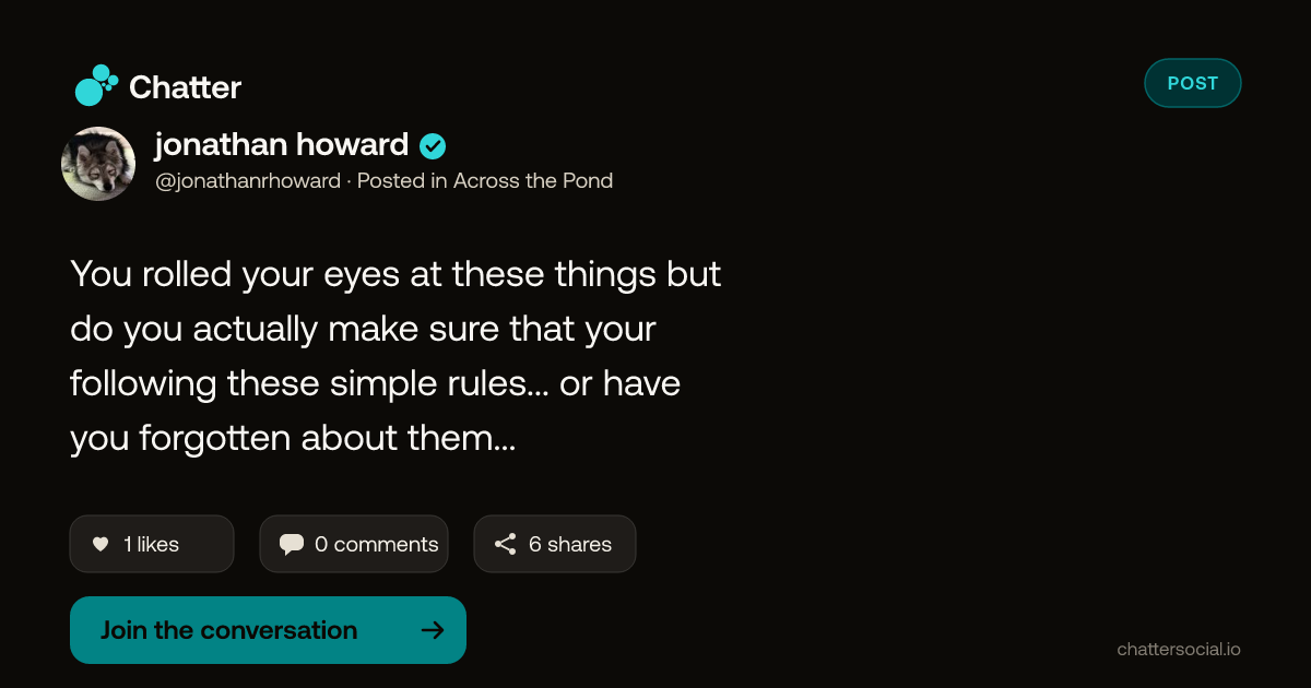 jonathan howard on Chatter