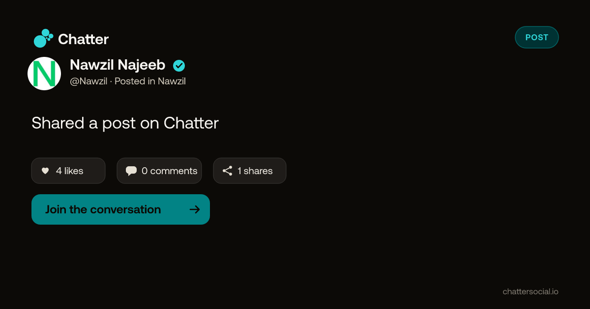Nawzil Najeeb on Chatter