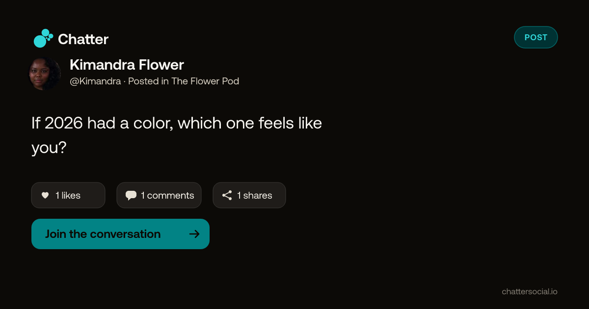 Kimandra Flower on Chatter