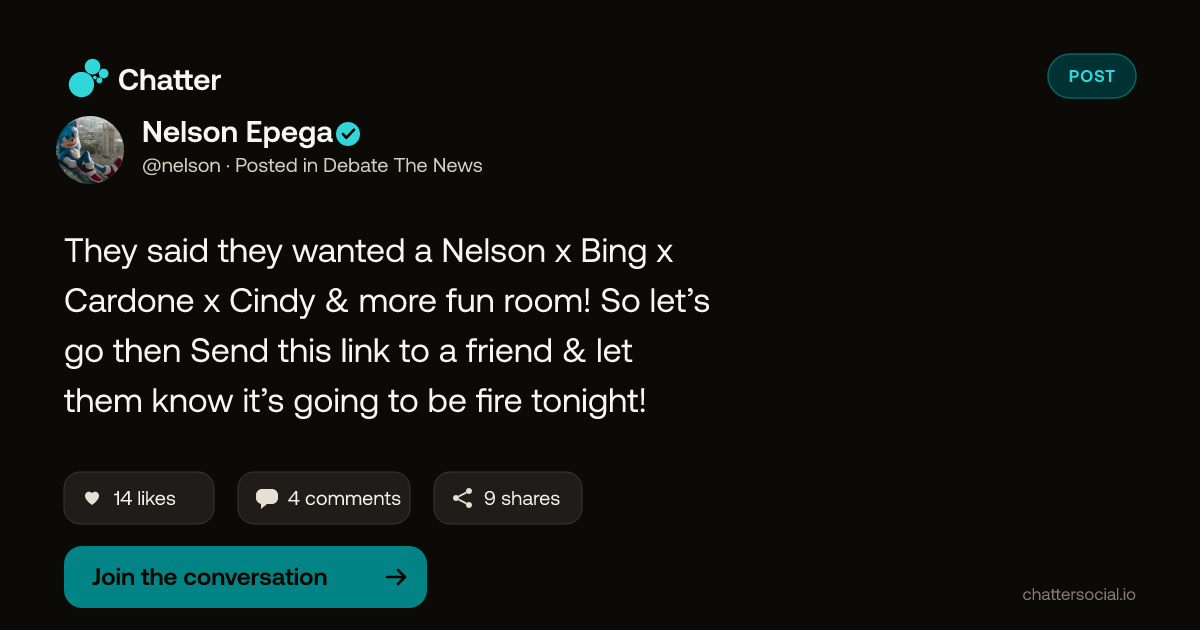 Nelson Epega on Chatter