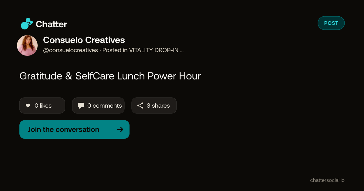 Consuelo Creatives on Chatter