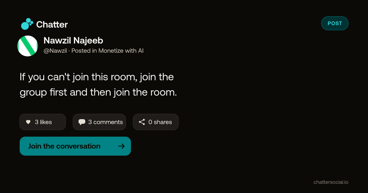 Nawzil Najeeb on Chatter