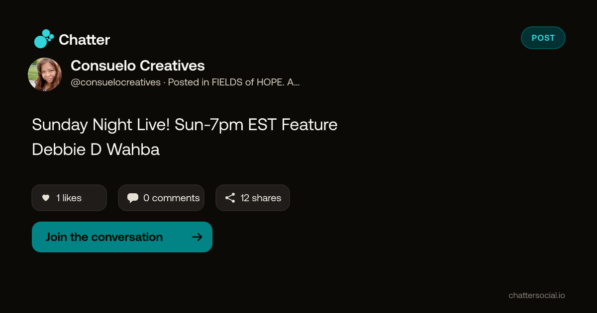 Consuelo Creatives on Chatter