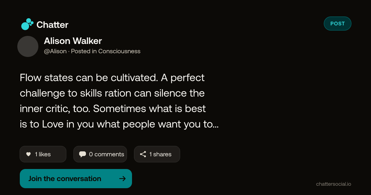Alison Walker on Chatter