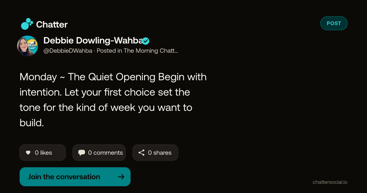 Debbie Dowling-Wahba on Chatter