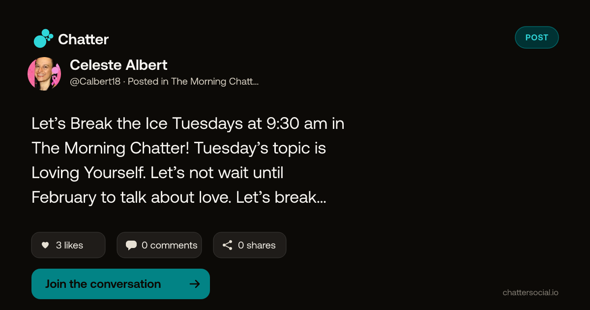 Celeste Albert on Chatter