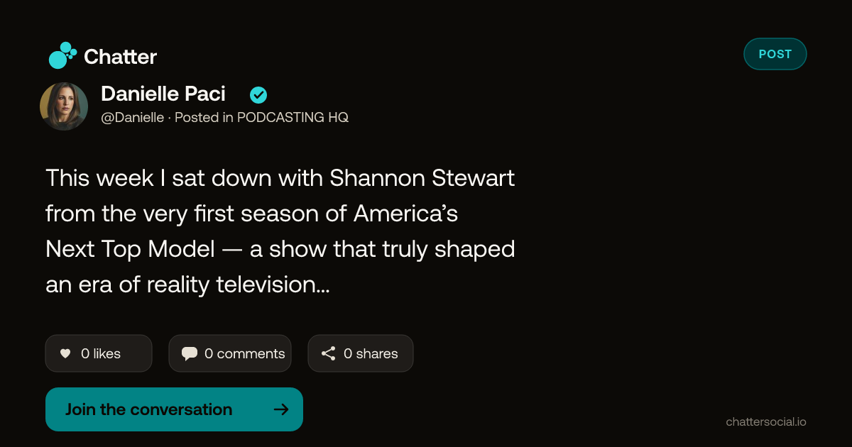 Danielle Paci on Chatter