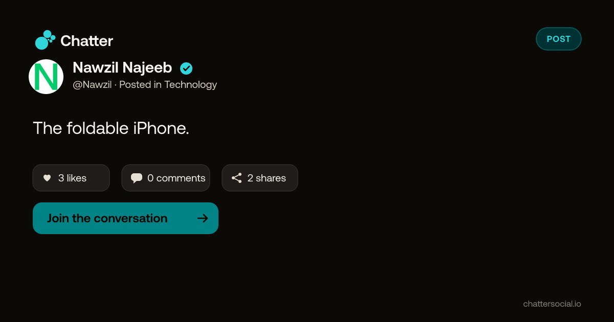 Nawzil Najeeb on Chatter