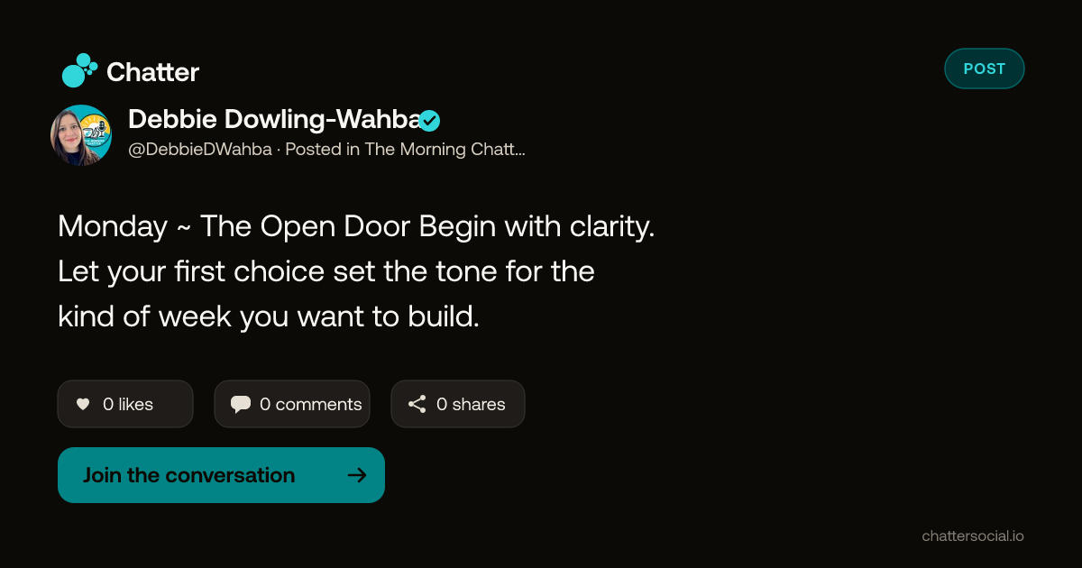 Debbie Dowling-Wahba on Chatter