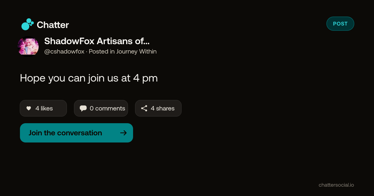 ShadowFox Artisans of the Spirit on Chatter