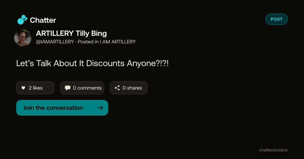 ARTILLERY Tilly Bing on Chatter