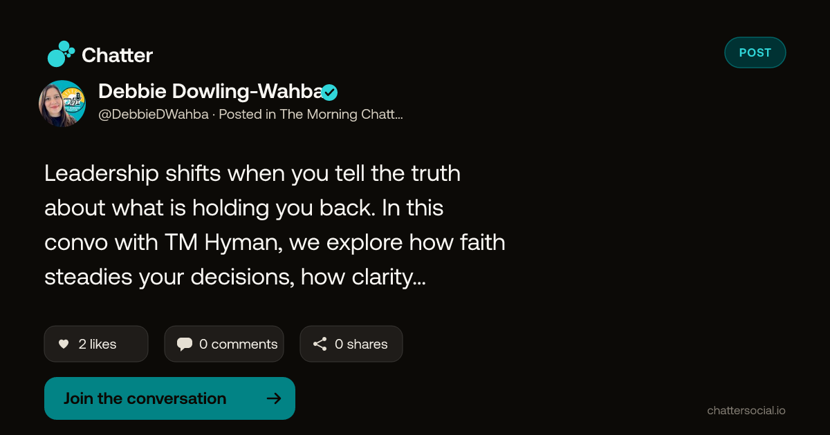 Debbie Dowling-Wahba on Chatter