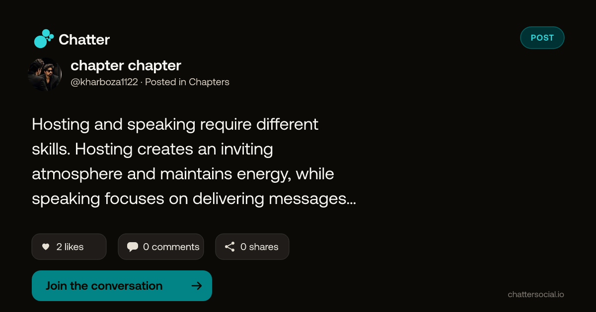 chapter chapter on Chatter