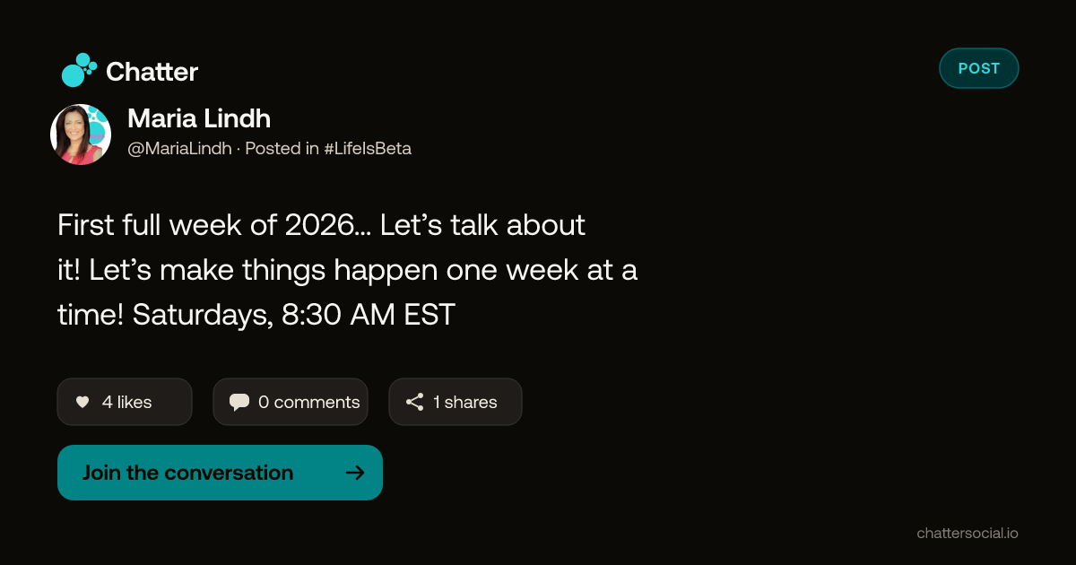 Maria Lindh on Chatter