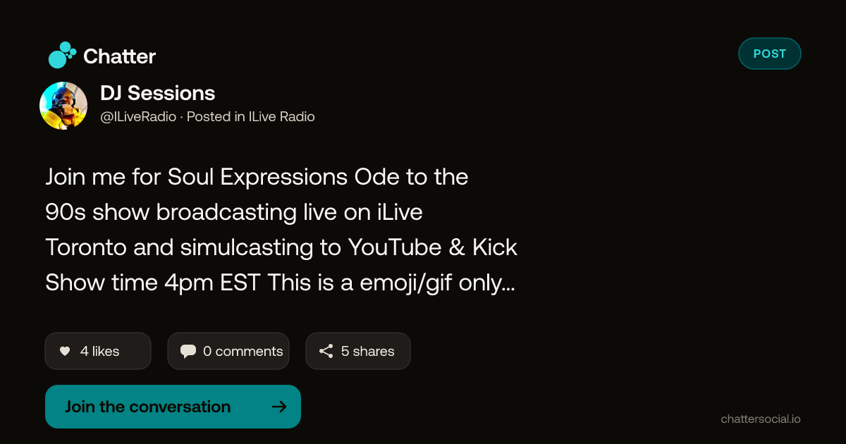 DJ Sessions on Chatter