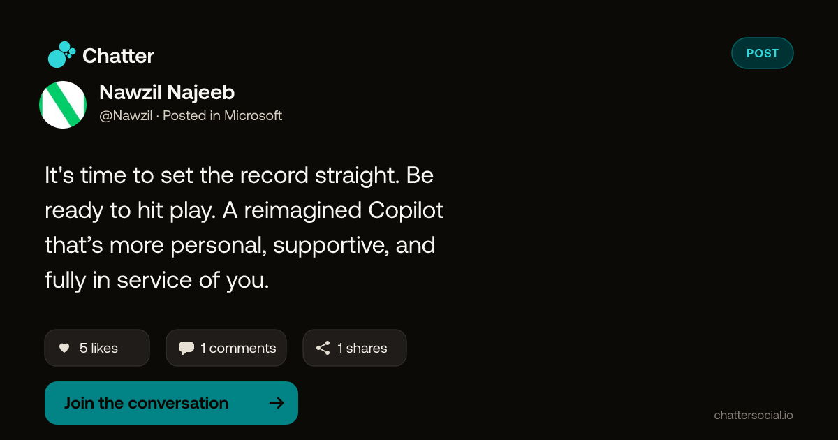 Nawzil Najeeb on Chatter