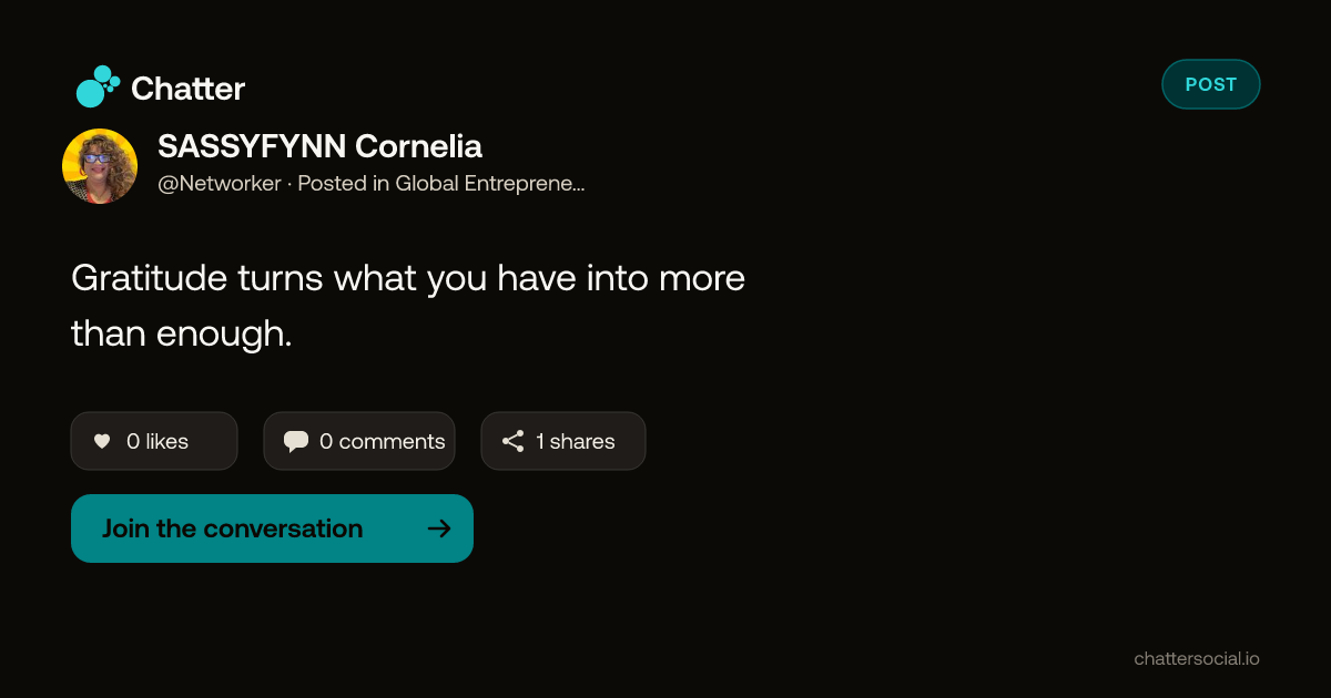 SASSYFYNN Cornelia on Chatter
