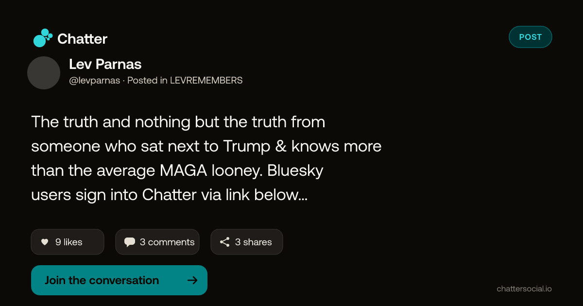Lev Parnas on Chatter