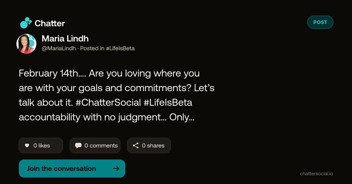 Maria Lindh on Chatter