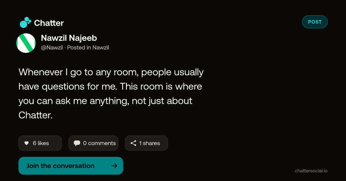 Nawzil Najeeb on Chatter