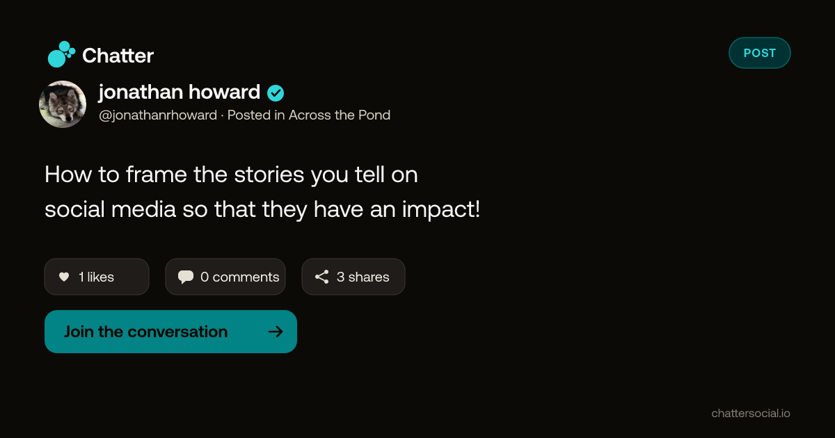 jonathan howard on Chatter
