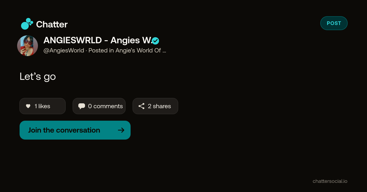 ANGIESWRLD - Angies World on Chatter