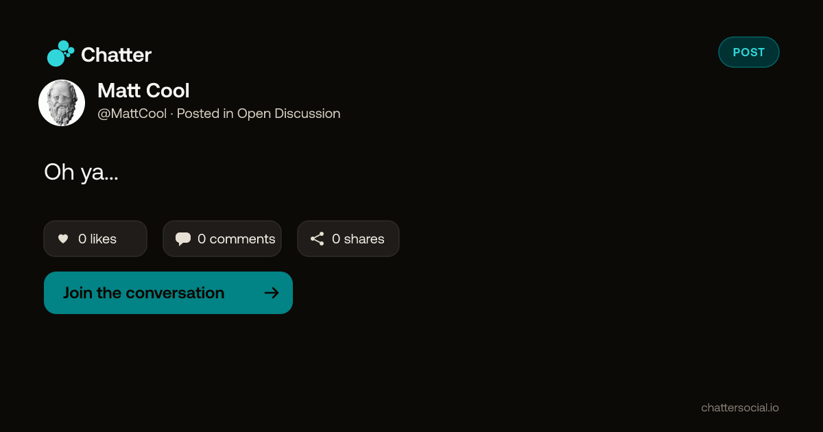 Matt Cool on Chatter