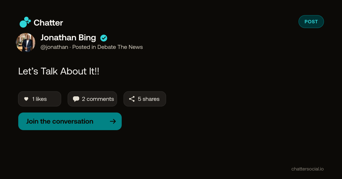 Jonathan Bing on Chatter