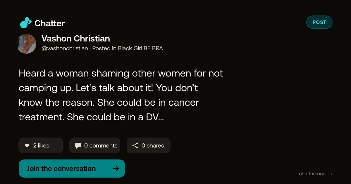 Vashon Christian on Chatter