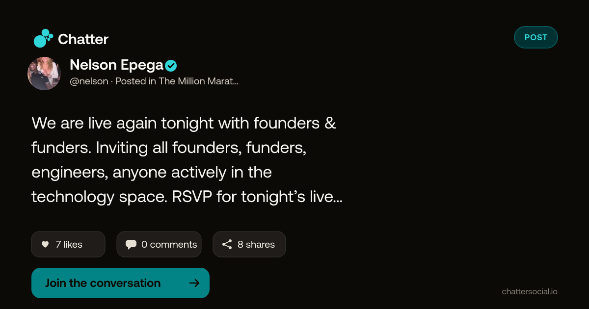 Nelson Epega on Chatter