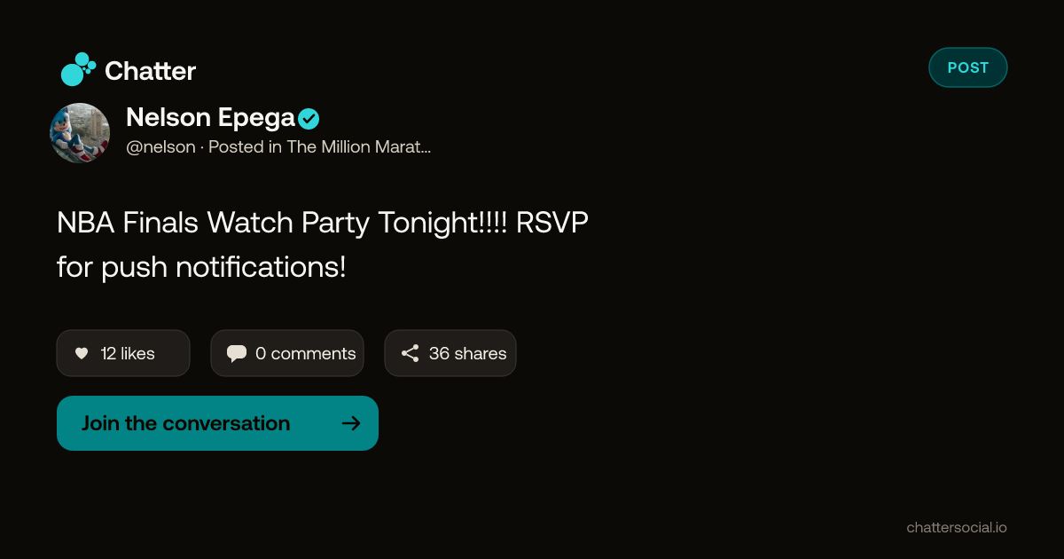 Nelson Epega on Chatter