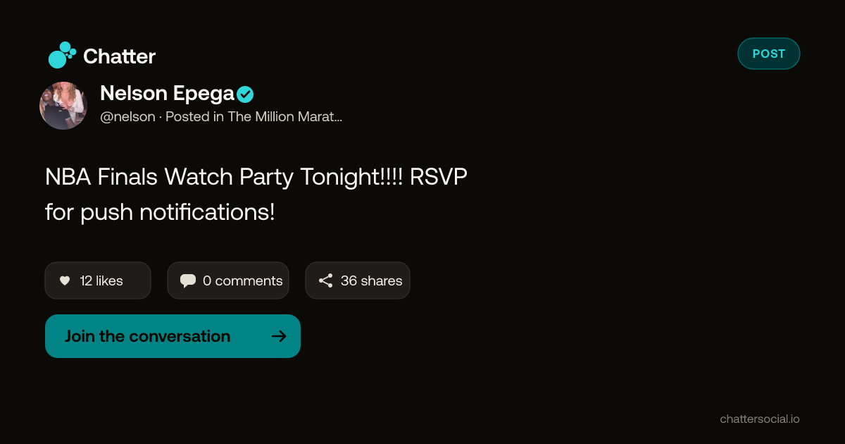 Nelson Epega on Chatter